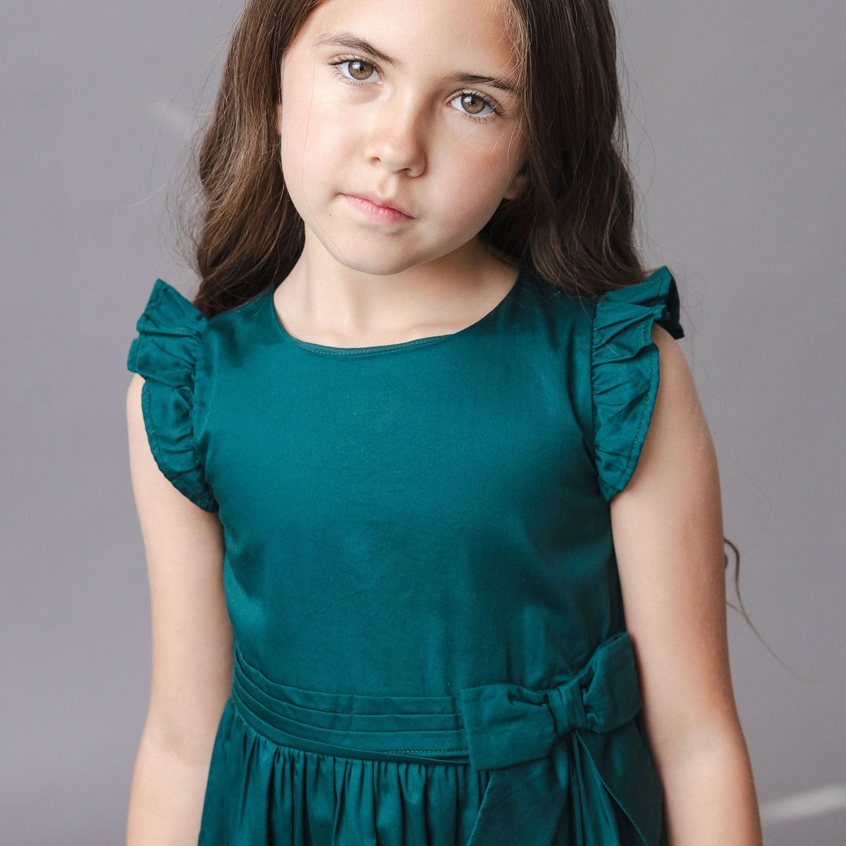 Organic Tiered Sateen Party Dress