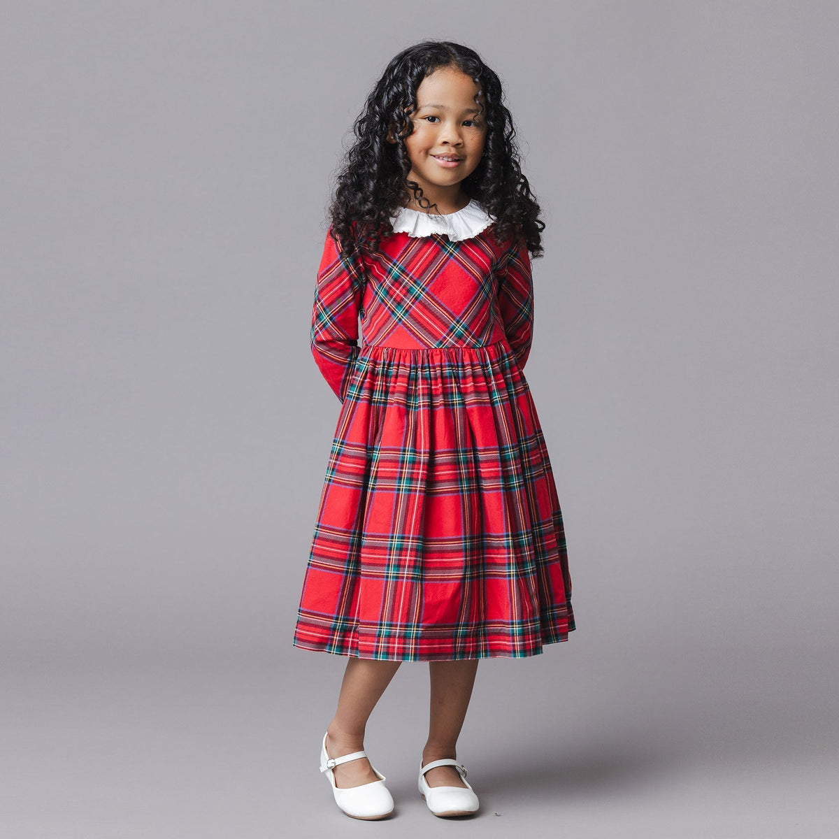 Organic Ruffle Collar Party Dress