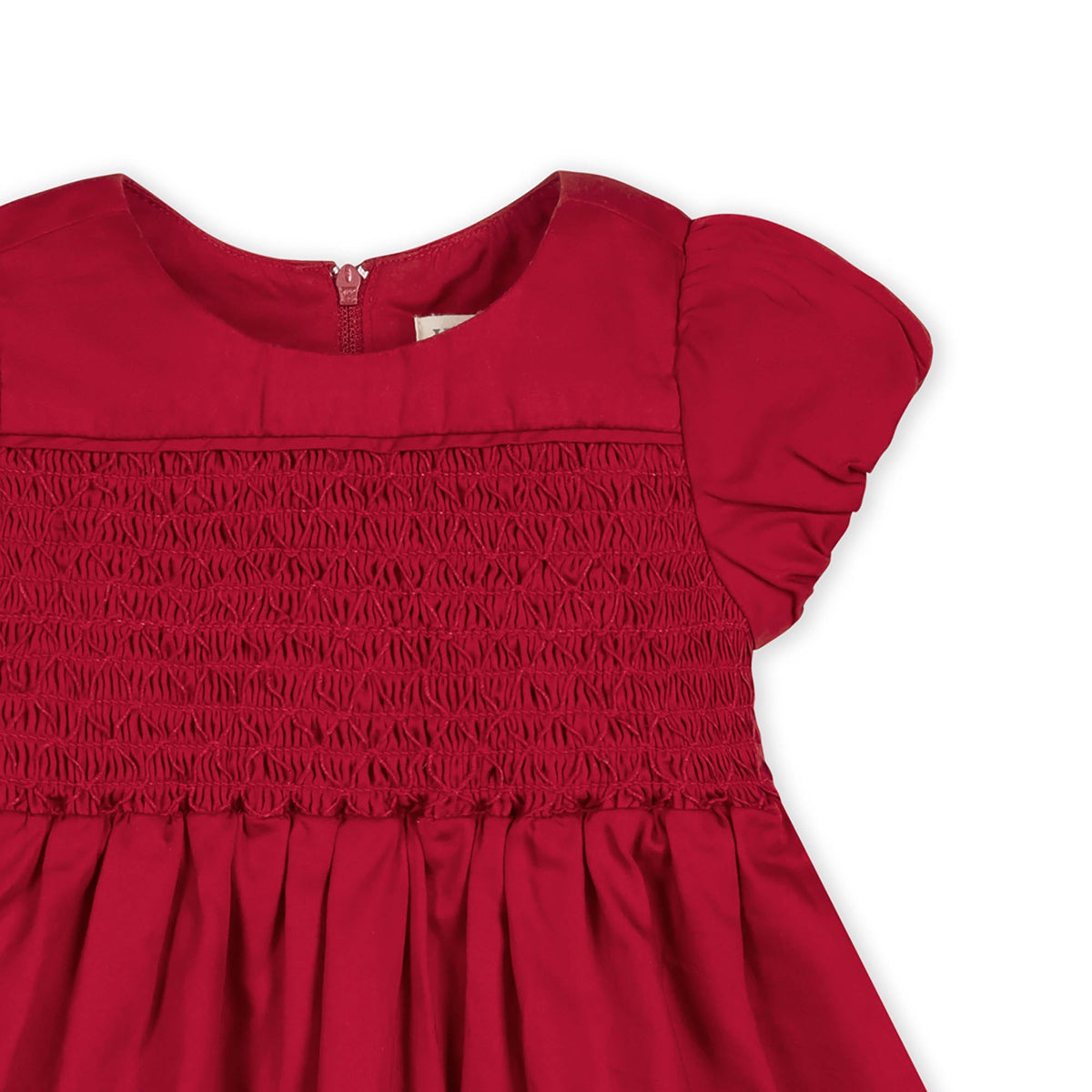Organic Smocked Puff Sleeve Dress