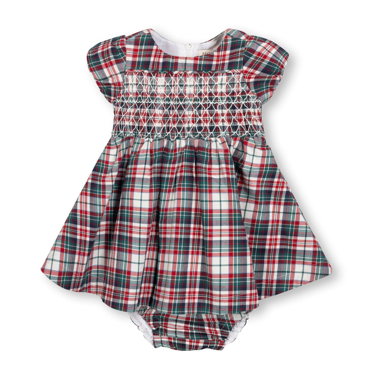 Organic Smocked Puff Sleeve Dress
