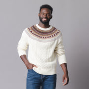 Organic Fair Isle Cable Sweater
