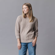 Organic Boatneck Cable Sweater