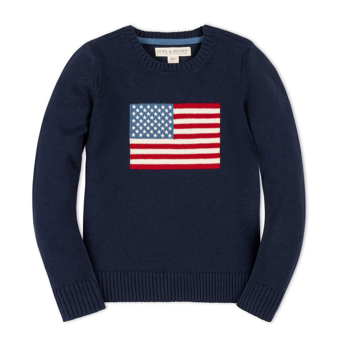 Organic Crew Neck Flag Sweater