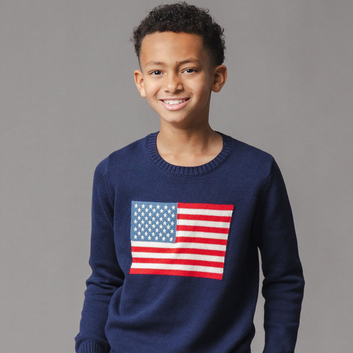 Organic Crew Neck Flag Sweater