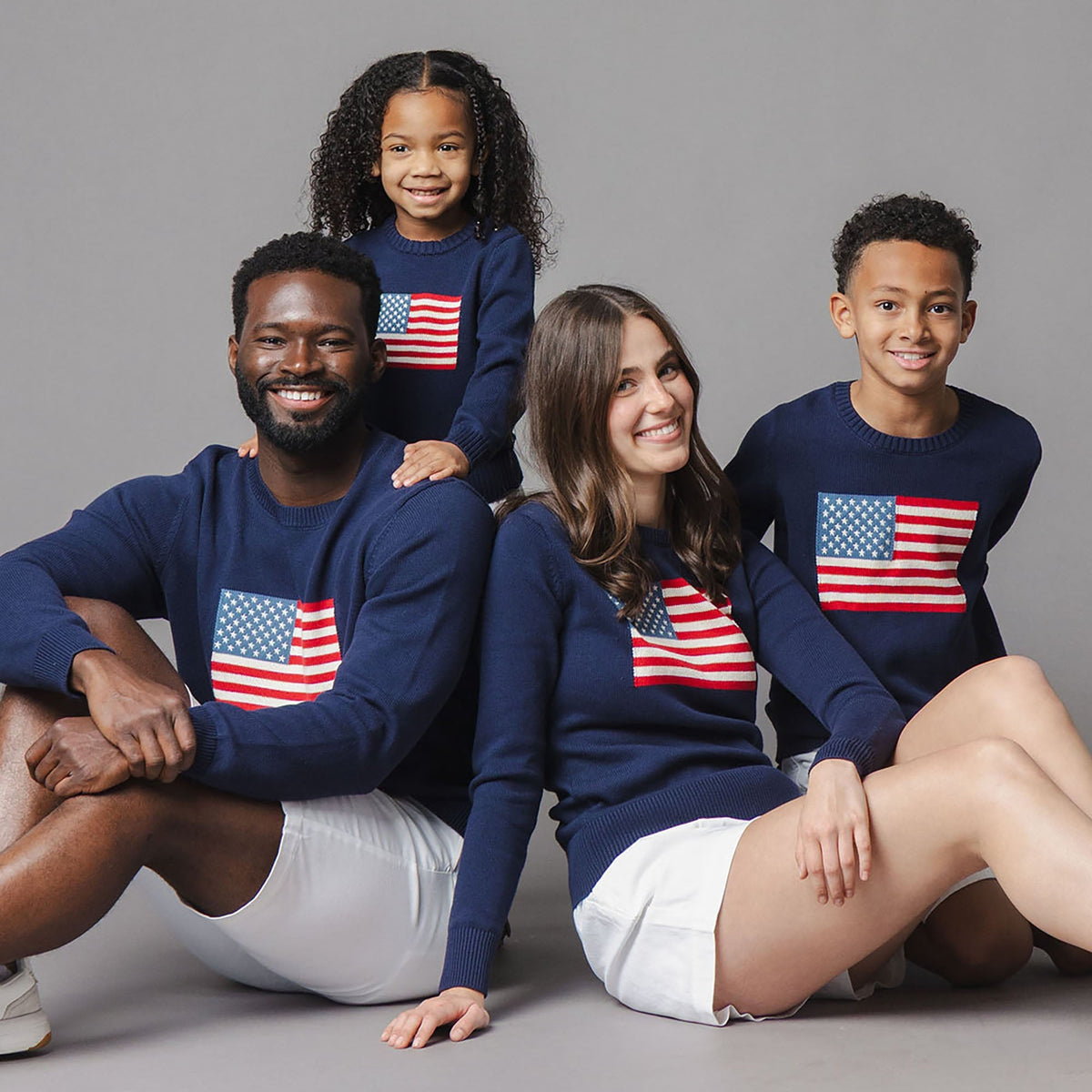 Organic Crew Neck Flag Sweater