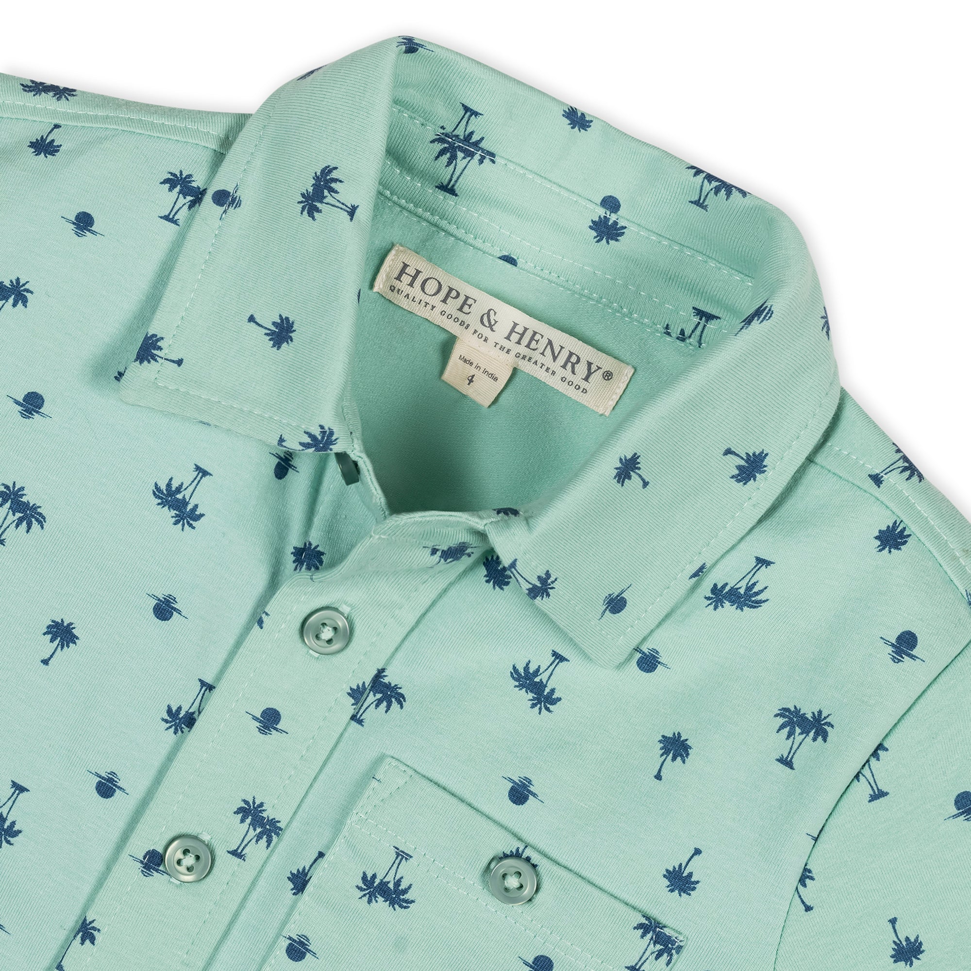 Organic Jersey Button Down Shirt