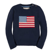 Organic Crew Neck Flag Sweater