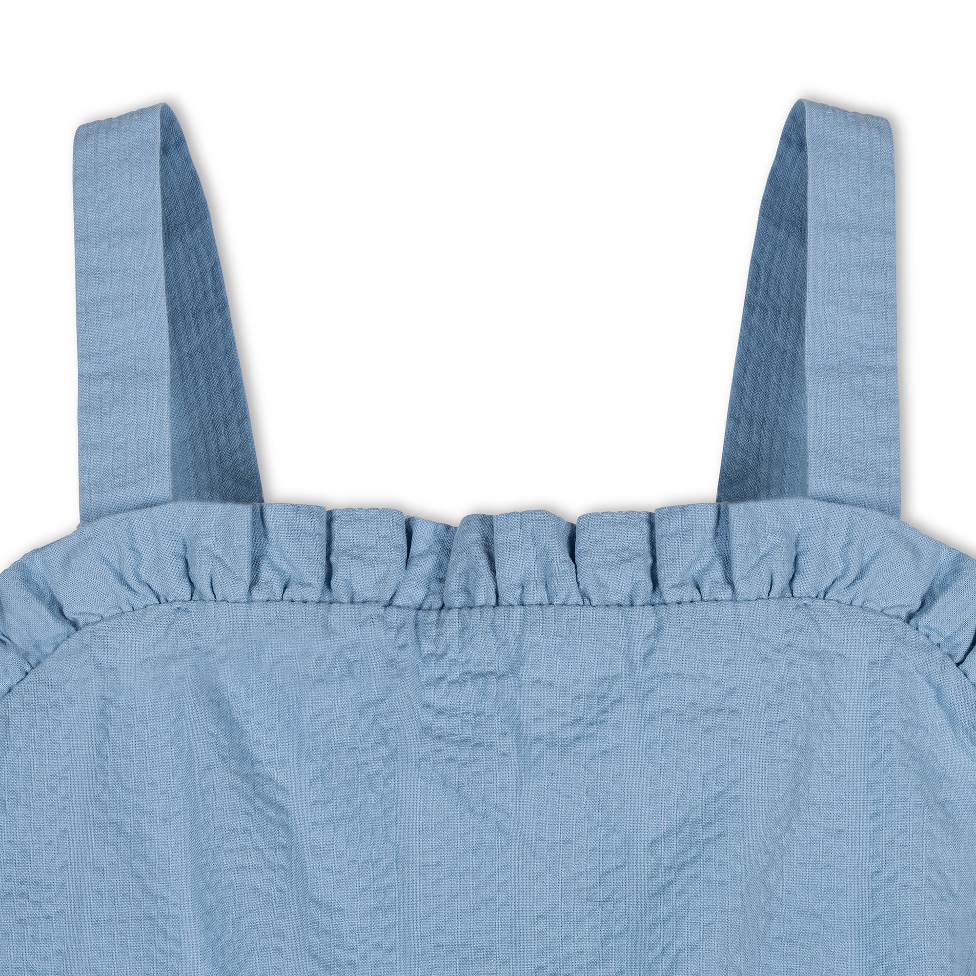 Organic Ruffle Edge Seersucker Dress