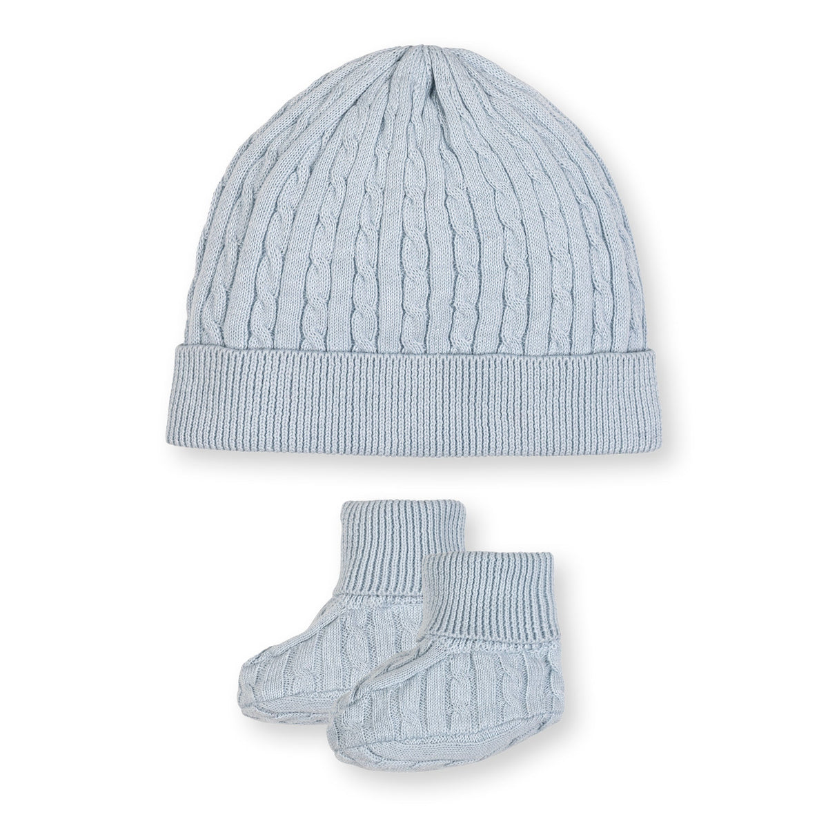 Organic Sweater Beanie And Bootie Set
