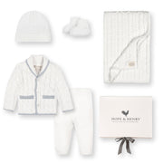 Organic Cable Knit 5-piece Boxed Gift Set