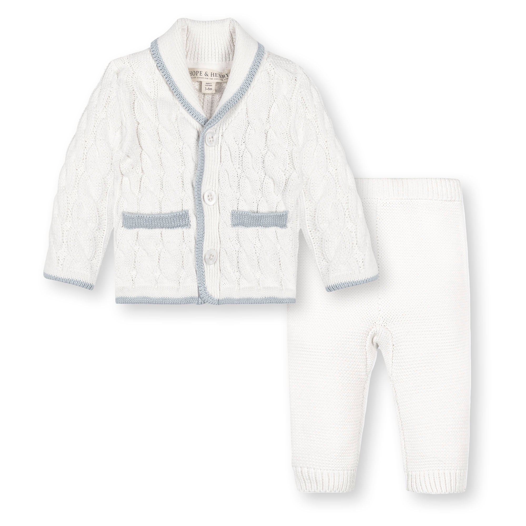 Organic Cardigan, Legging, And Blanket 3-piece Boxed Gift Set