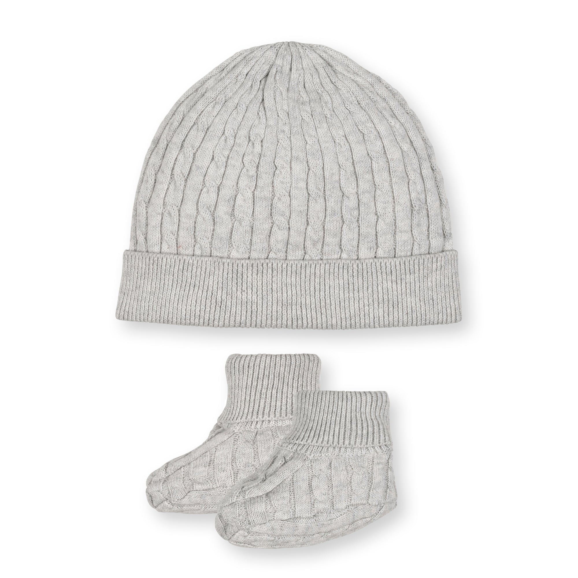 Organic Cable Knit 3-piece Boxed Gift Set