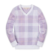Organic V-neck Intarsia Sweater