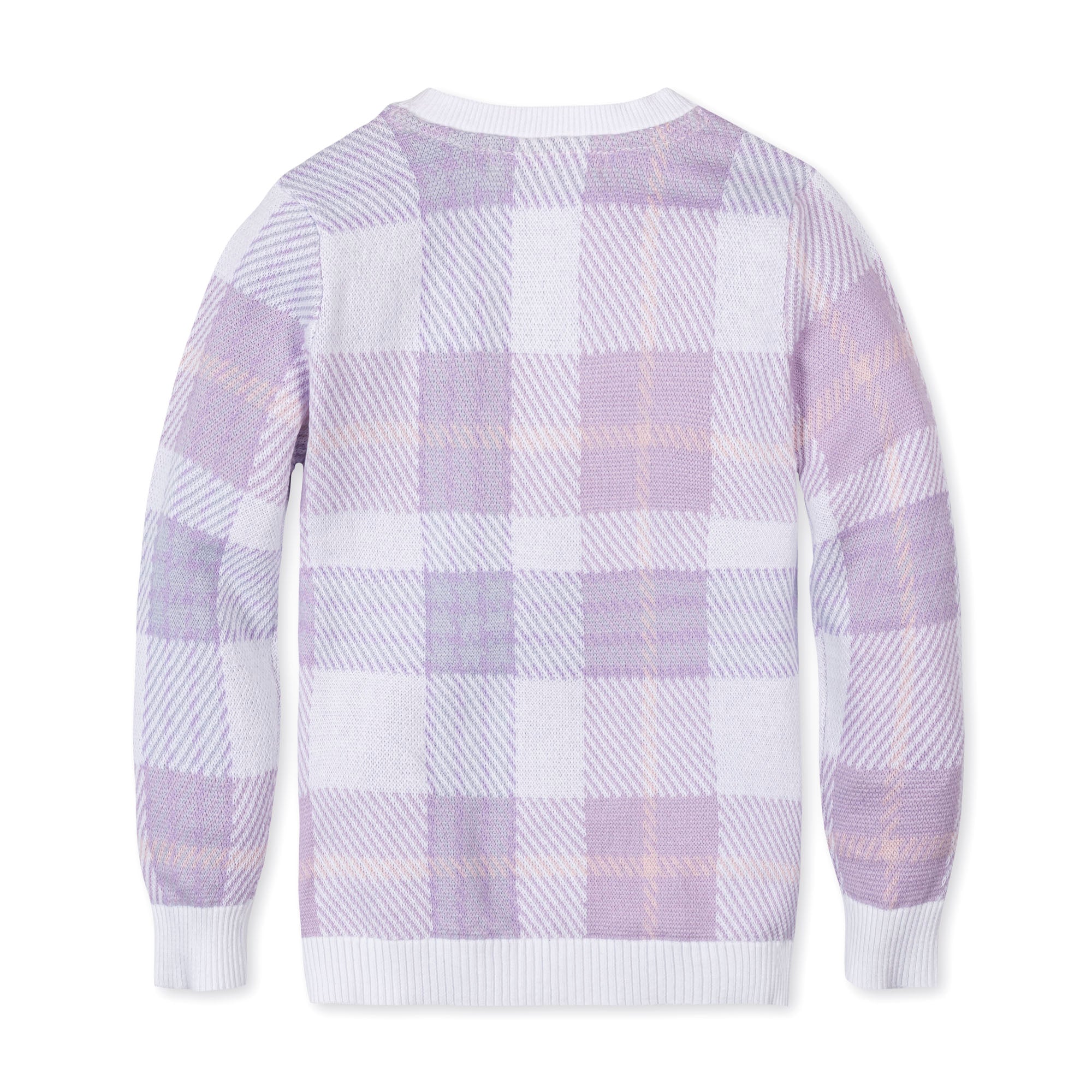 Organic V-neck Intarsia Sweater