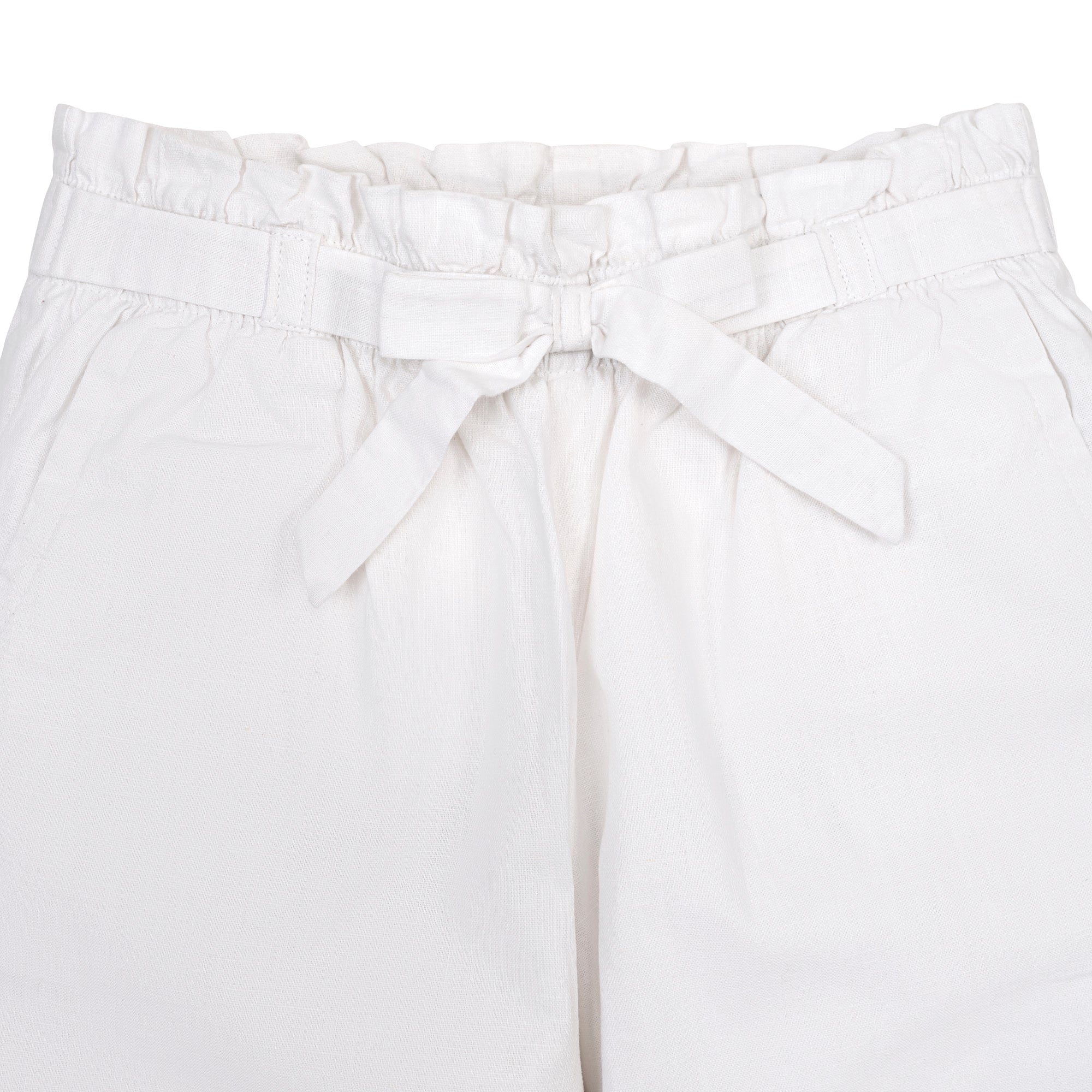 Linen Paper Bag Tie-waist Pant