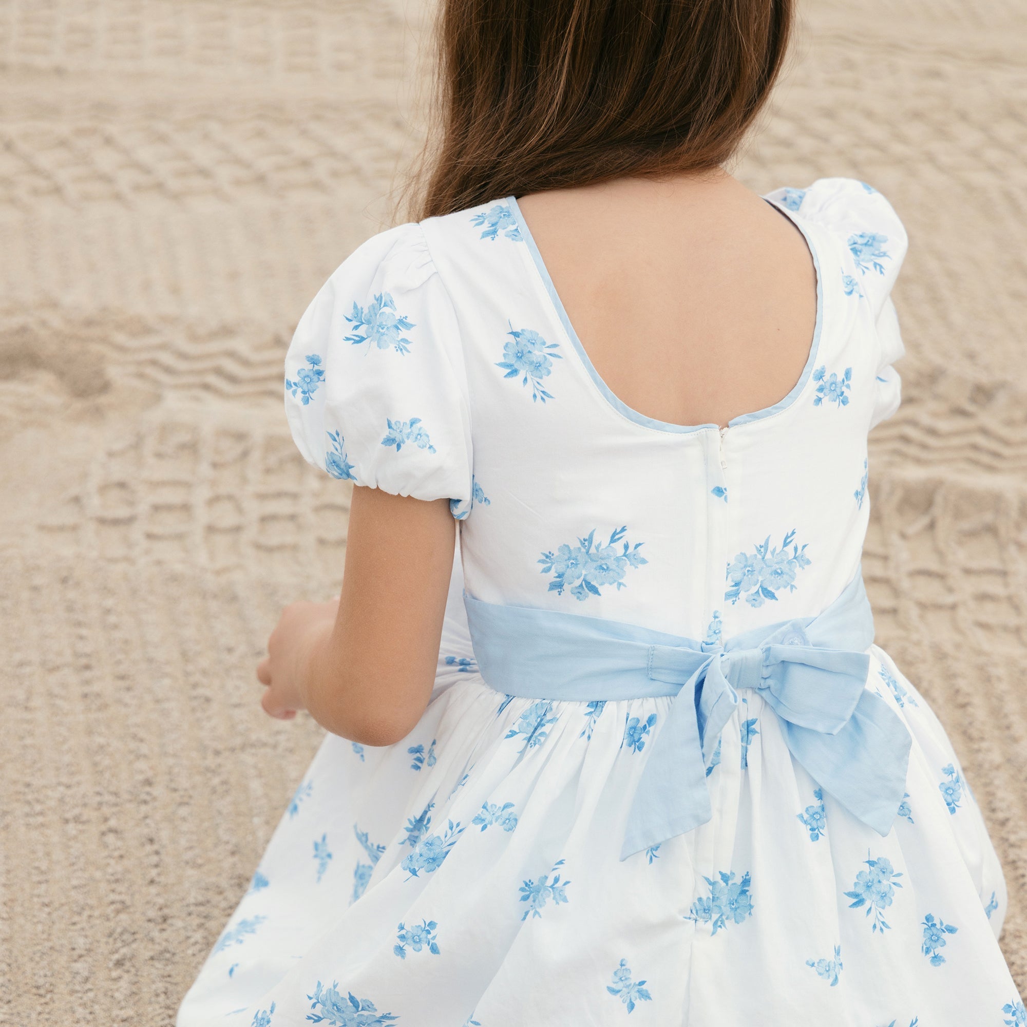 Organic Puff Sleeve Sateen Dress