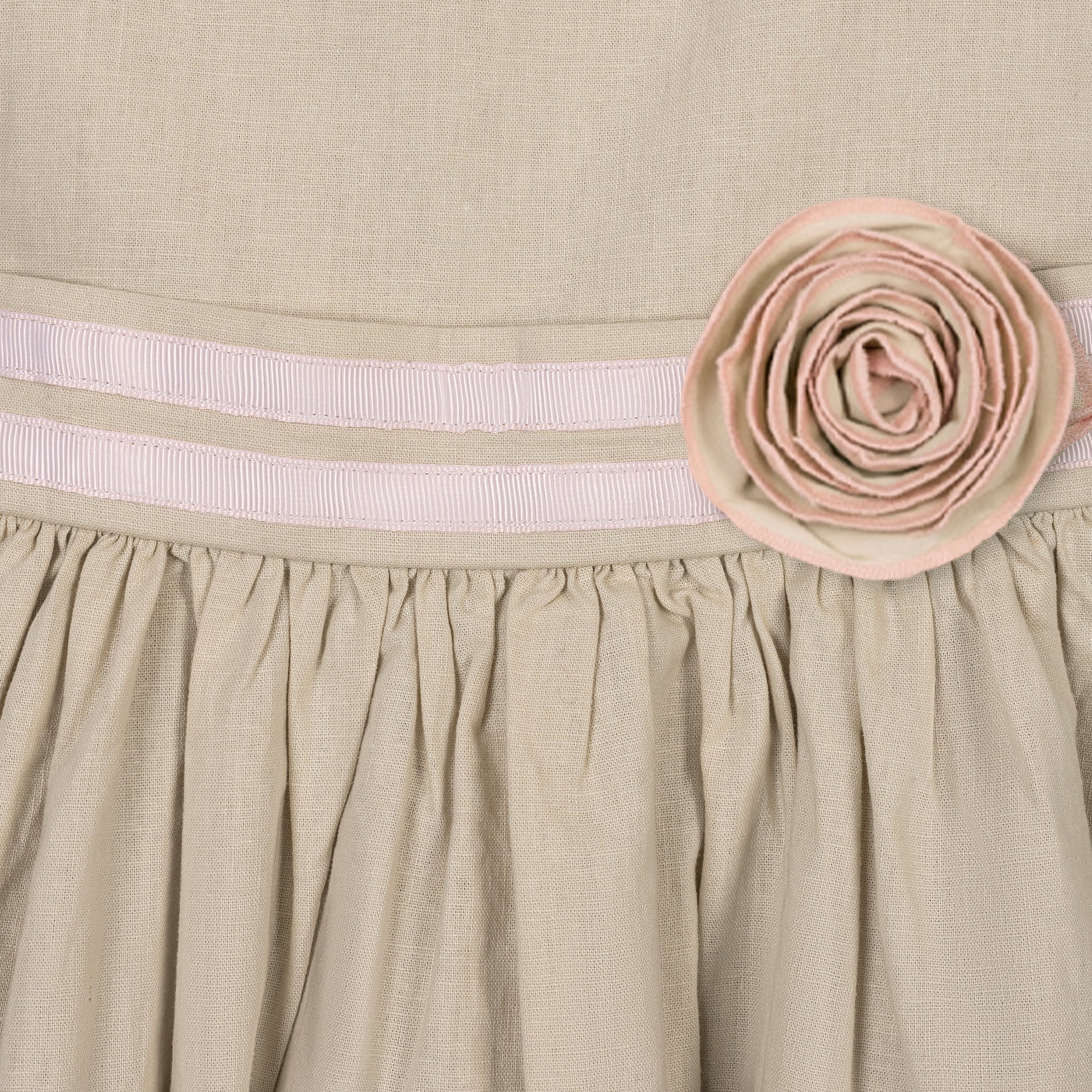 Linen Cami Rosette Dress