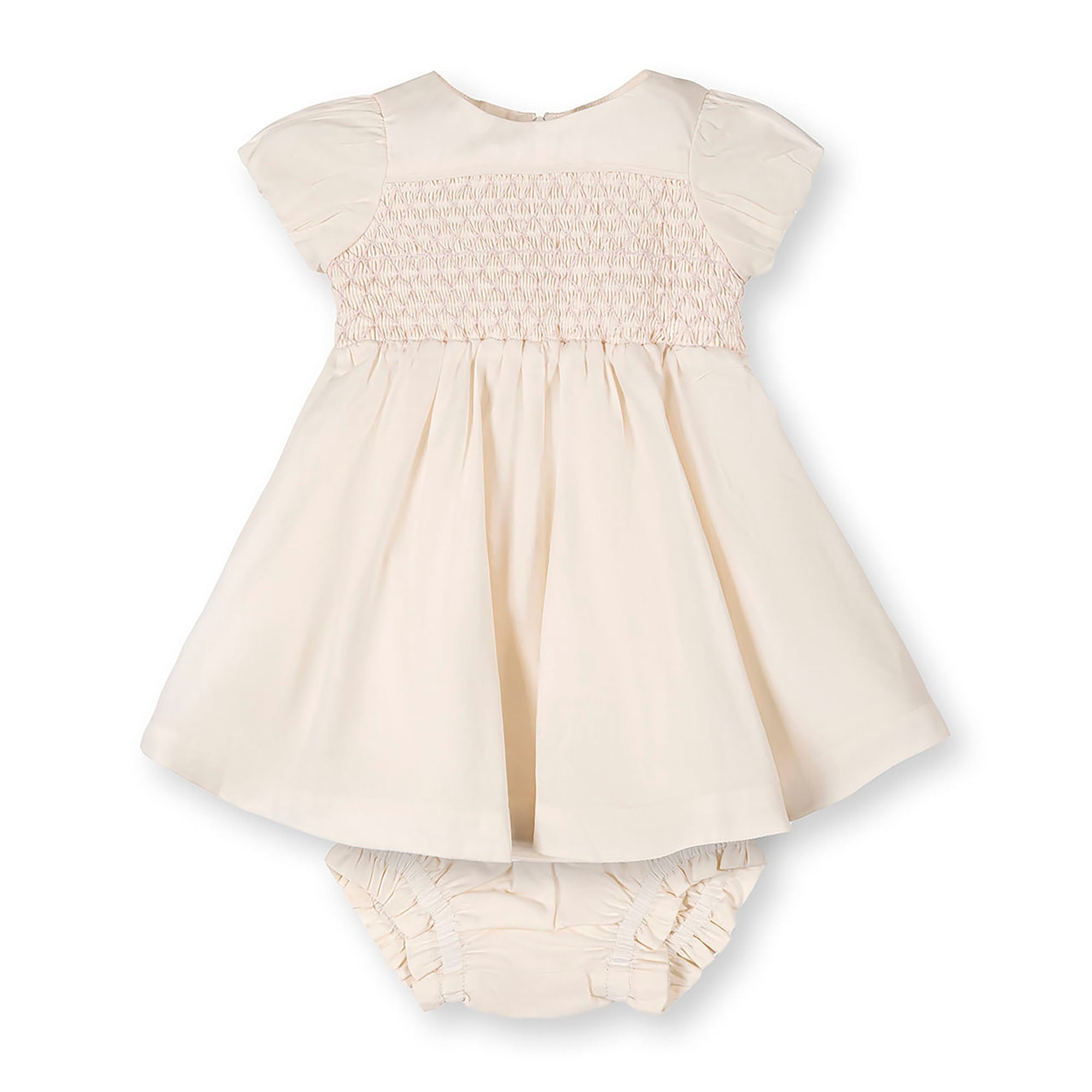 Organic Smocked Puff Sleeve Dress