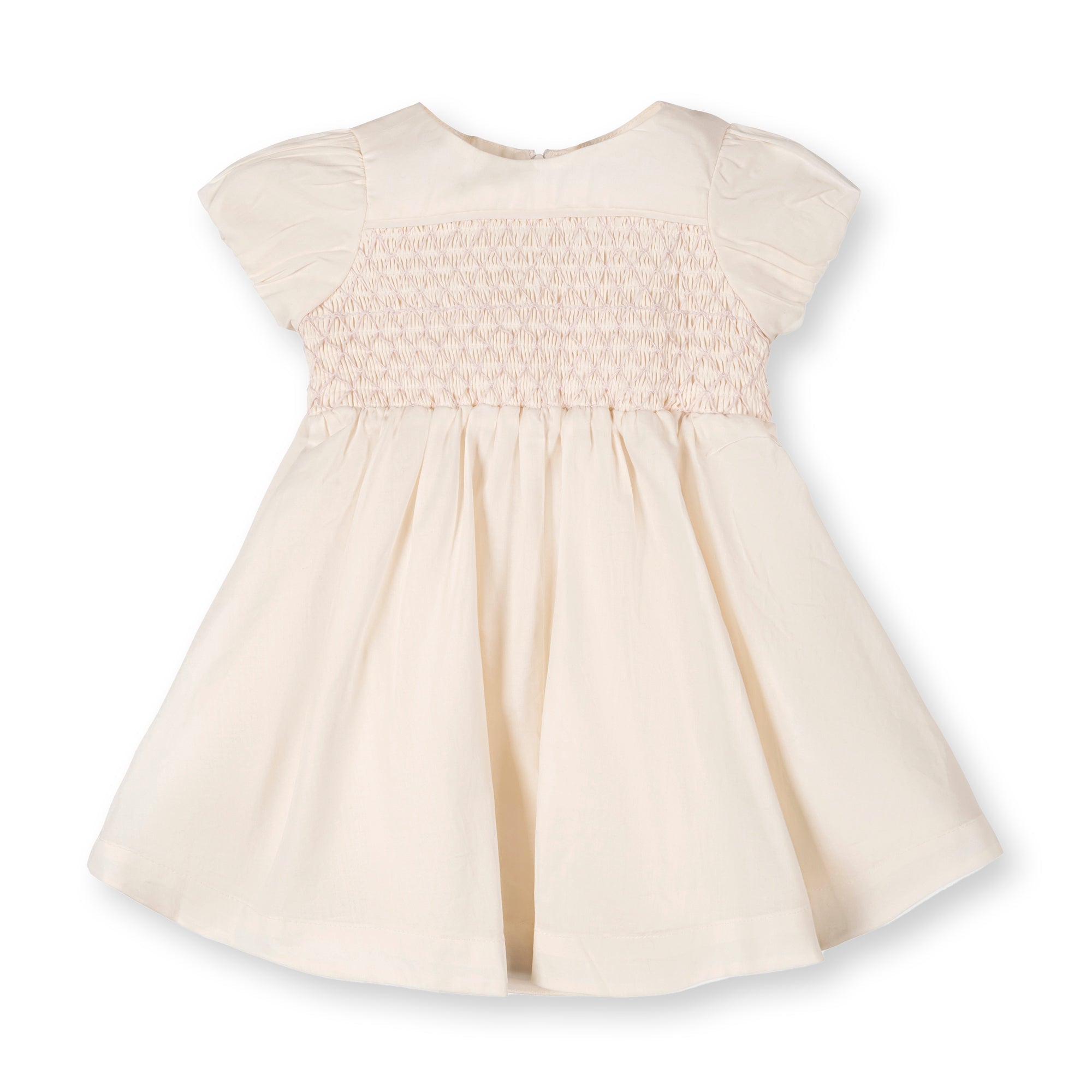 Organic Smocked Puff Sleeve Dress