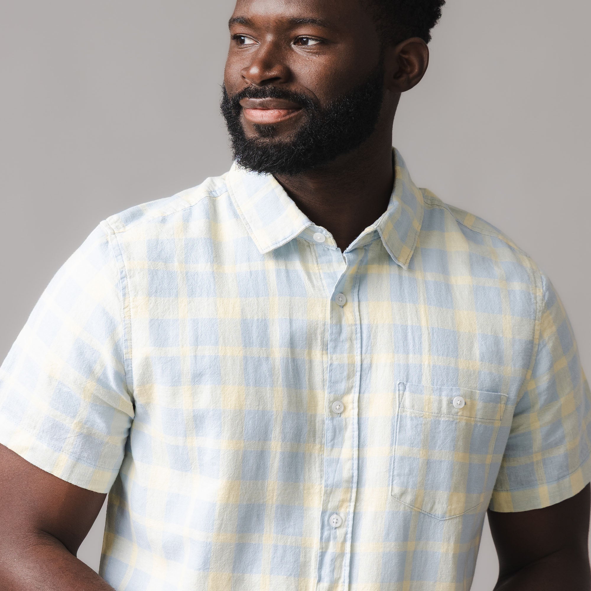 Linen Short Sleeve Button Down Shirt