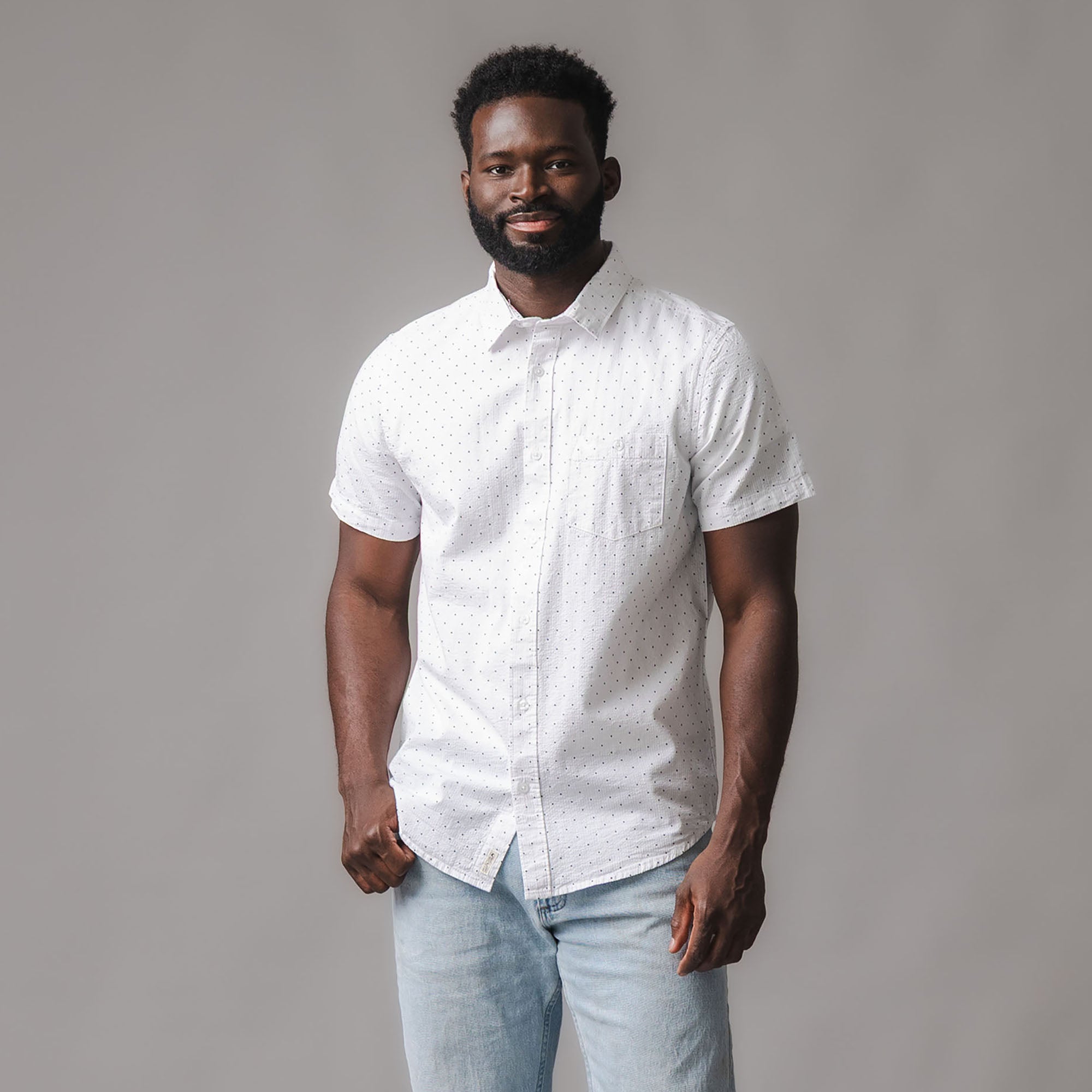 Organic Short Sleeve Seersucker Shirt