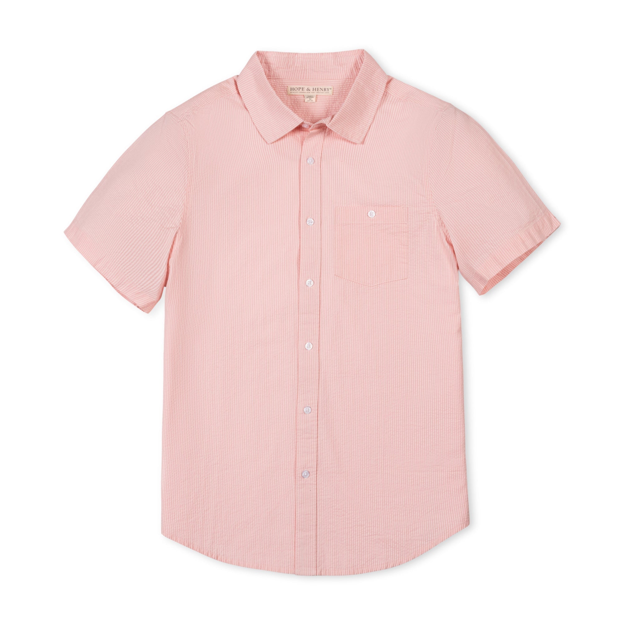 Organic Short Sleeve Seersucker Shirt