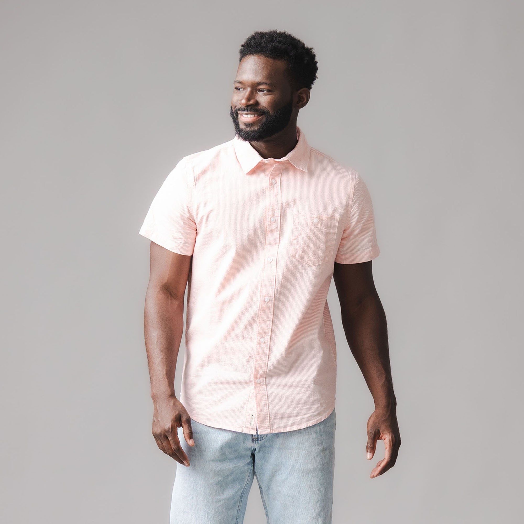 Organic Short Sleeve Seersucker Shirt