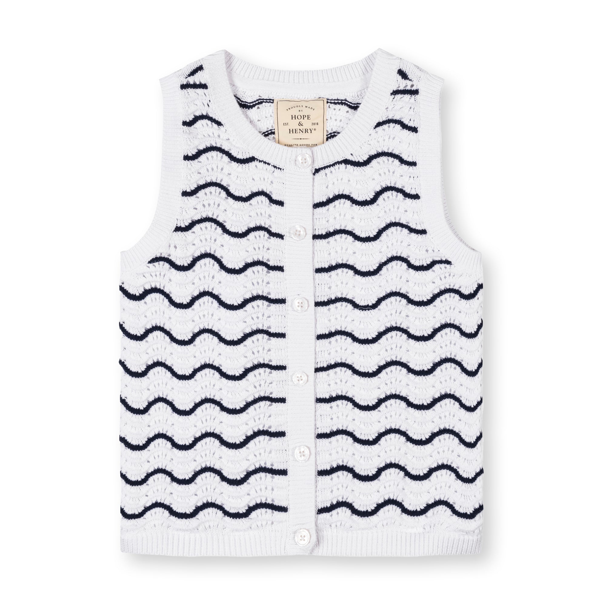 Organic Button Front Sweater Tank