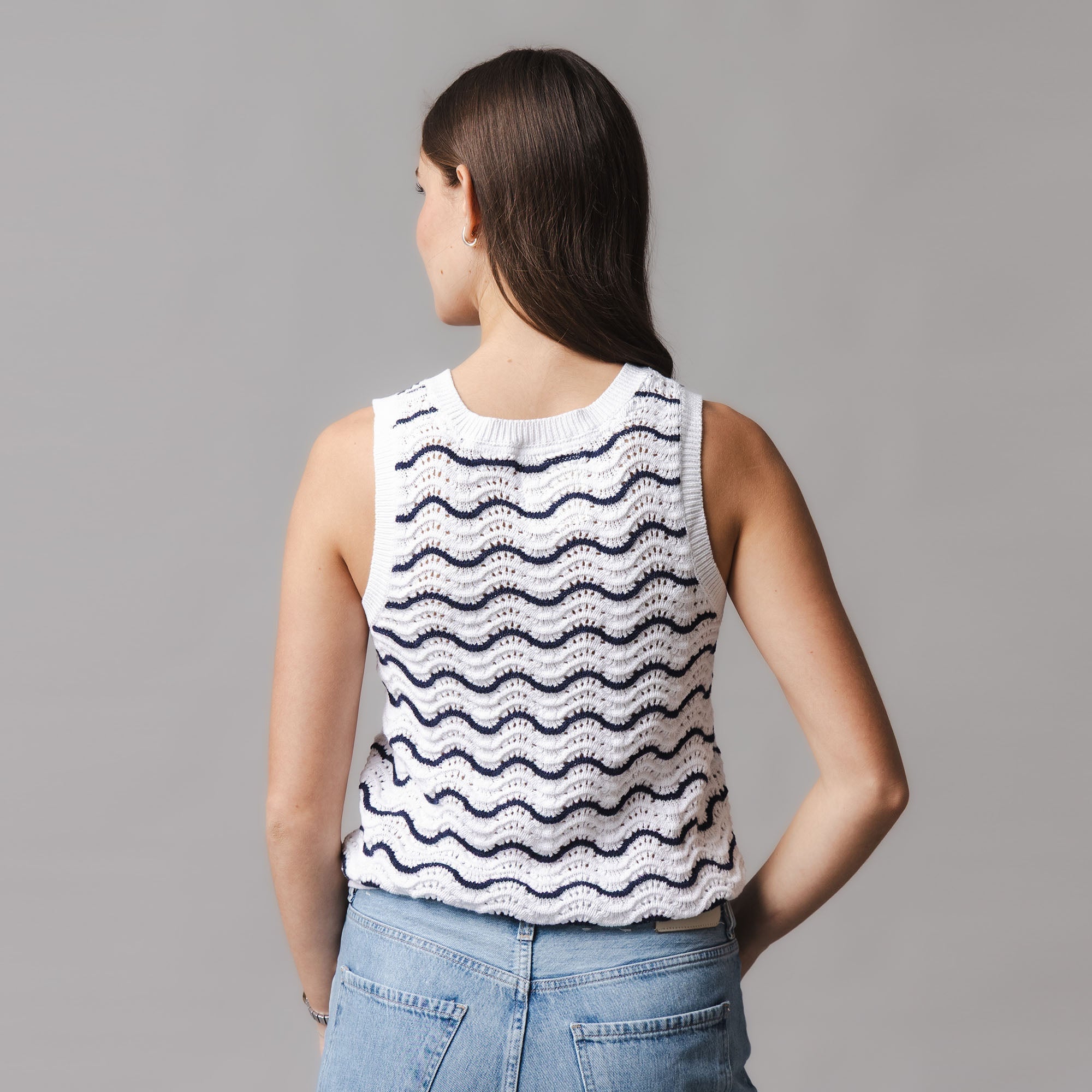 Organic Button Front Sweater Tank