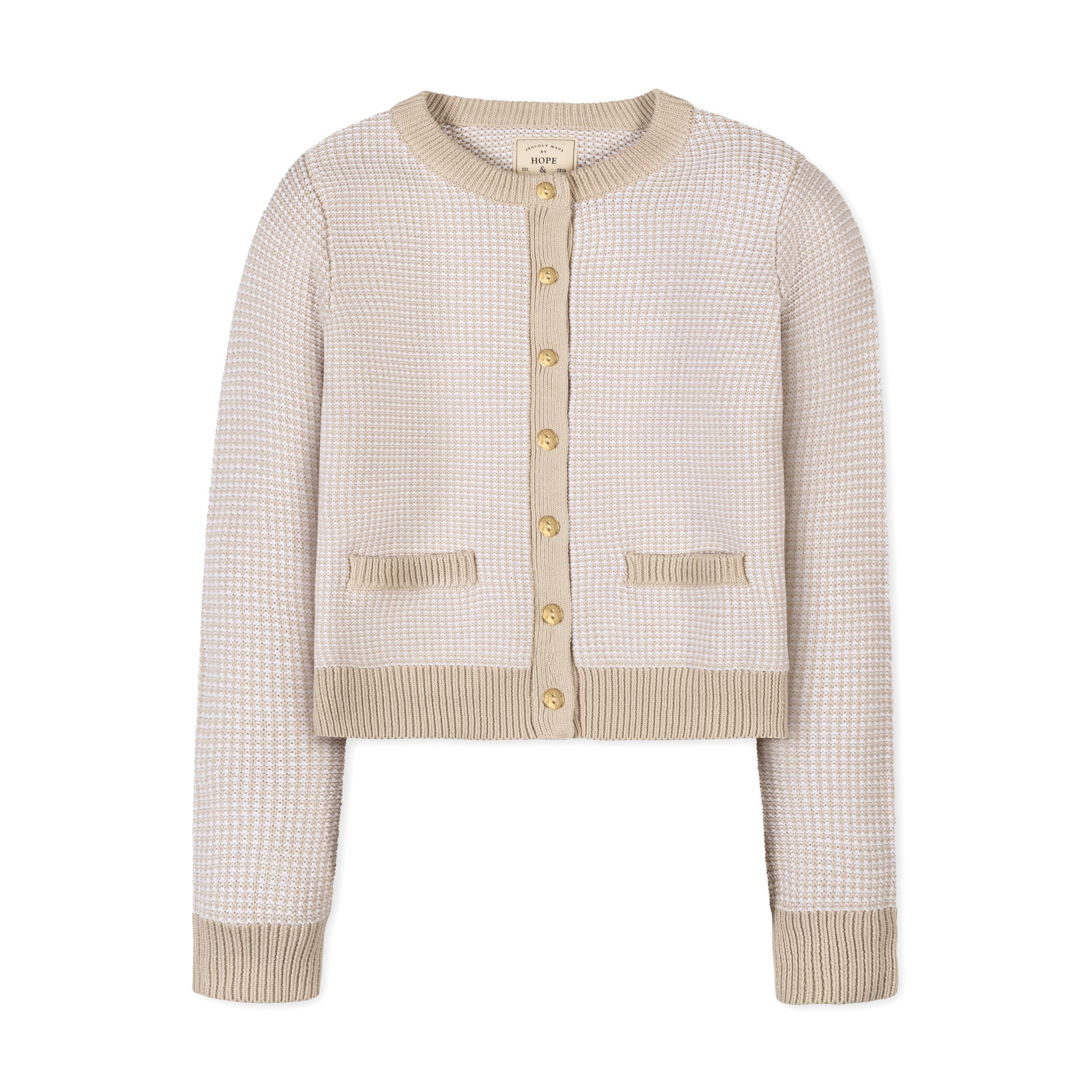 Organic Tweed Sweater Cardigan