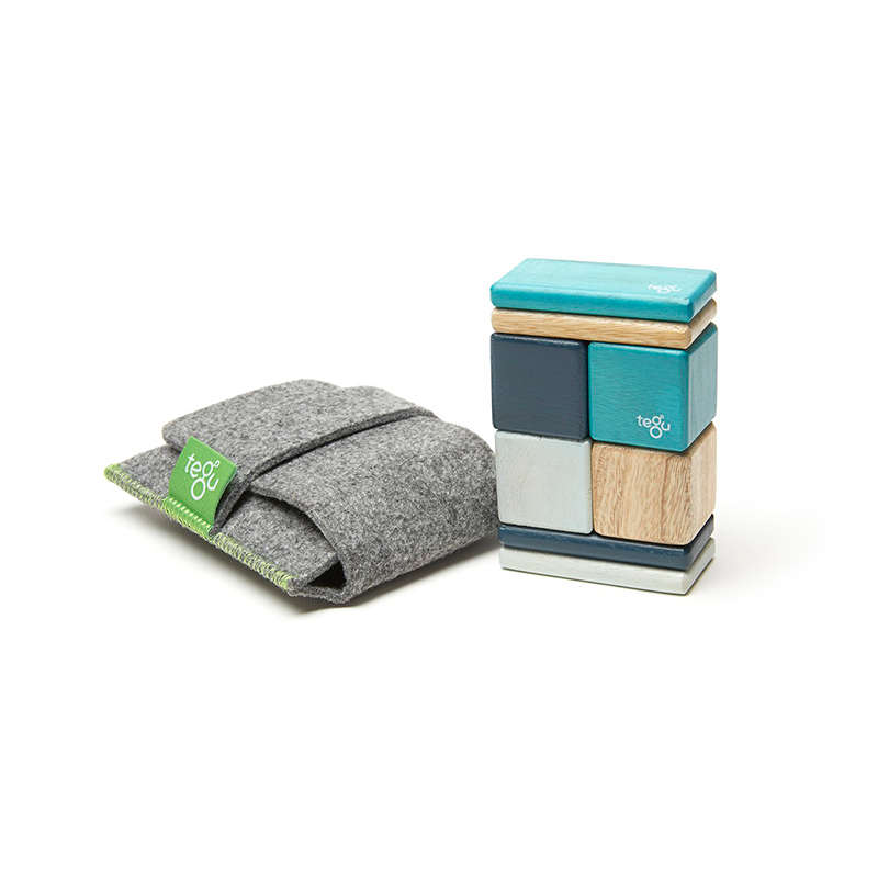 Original Pocket Pouch <br>magnetic Wooden Blocks <br>8 Pieces