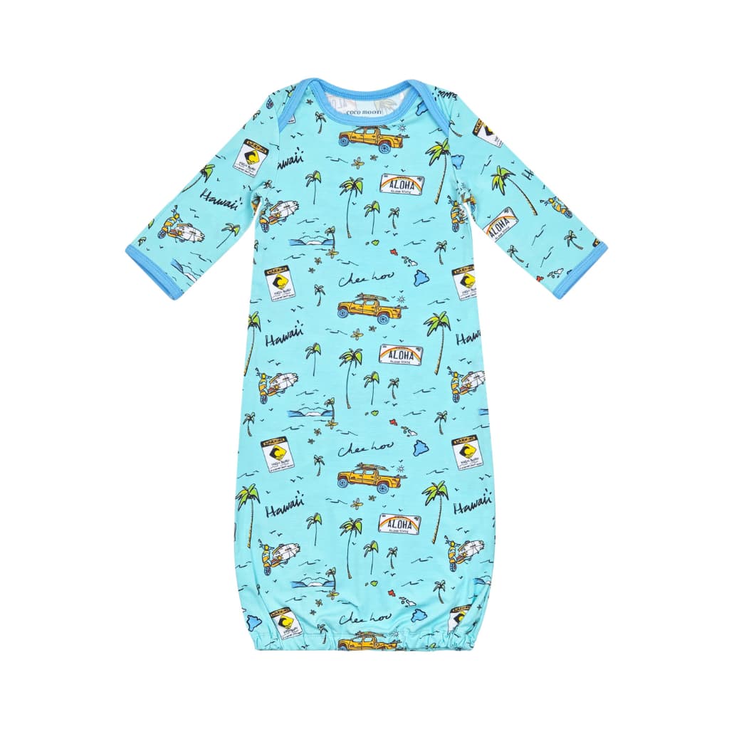 We Go Holoholo Bamboo Layette Gown