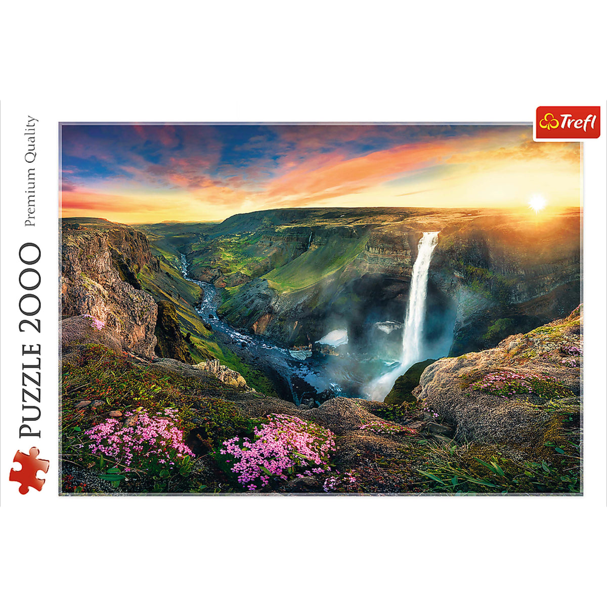 Red Háifoss Waterfall, Iceland 2000 Piece Puzzle