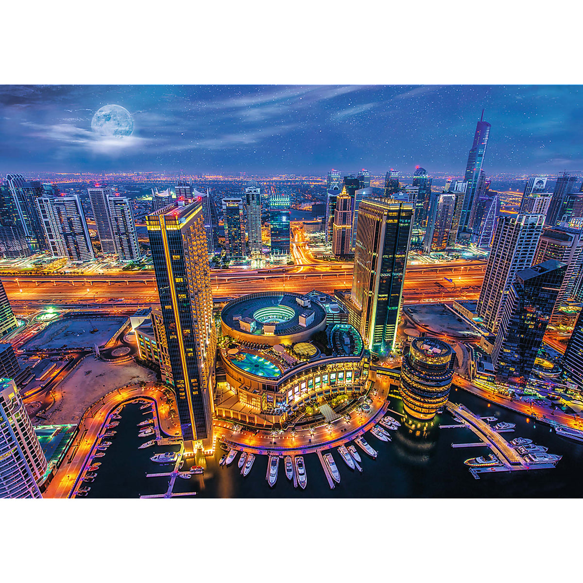 Red Lights Of Dubai 2000 Piece Puzzle