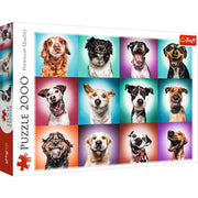 Red Funny Dog Portraits Ii 2000 Piece Puzzle