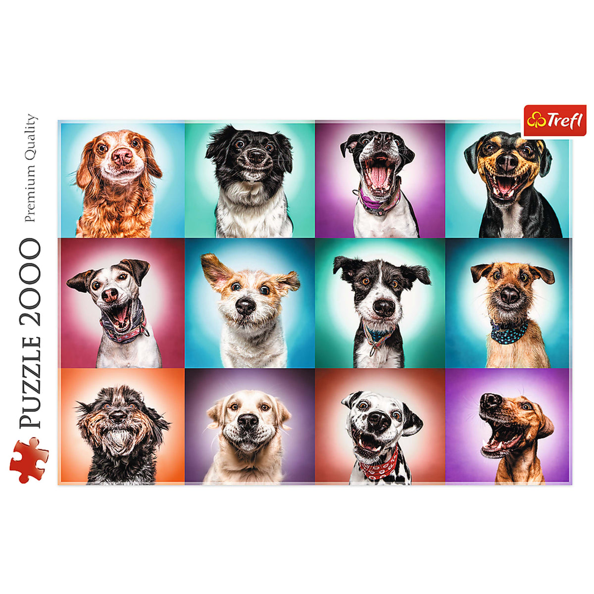 Red Funny Dog Portraits Ii 2000 Piece Puzzle