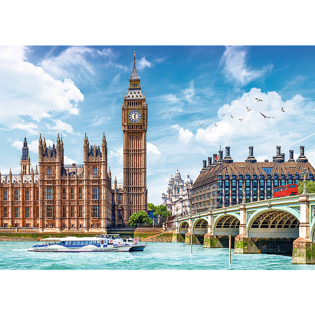 Red Big Ben, London, England 2000 Piece Puzzle