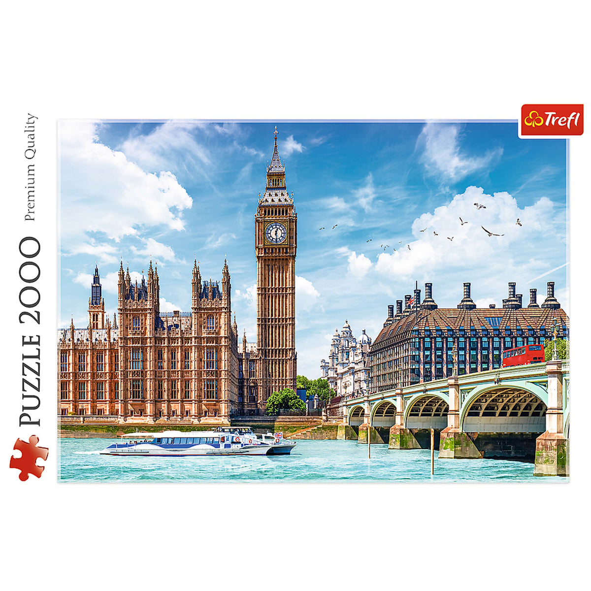 Red Big Ben, London, England 2000 Piece Puzzle
