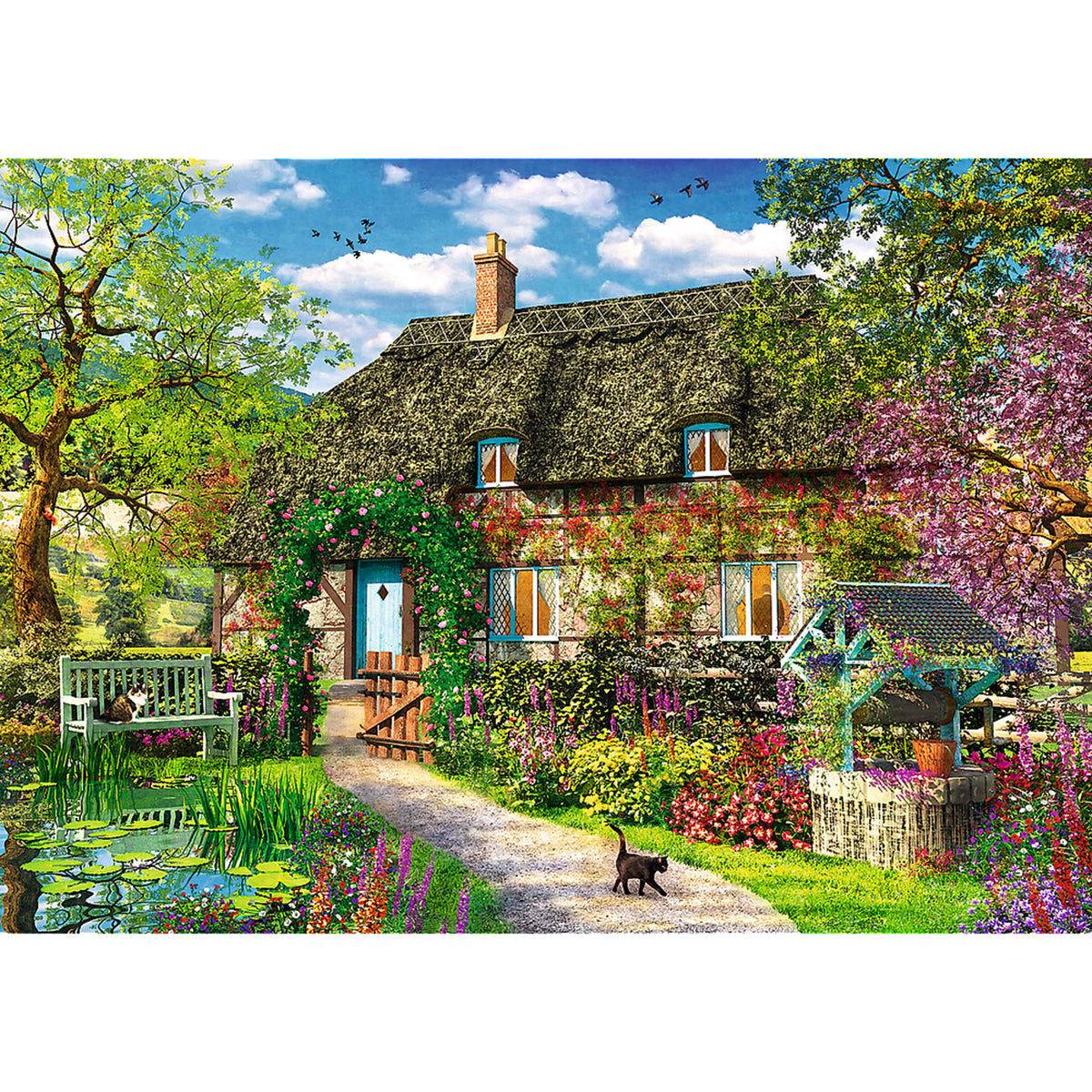 Red Country Cottage 2000 Piece Puzzle