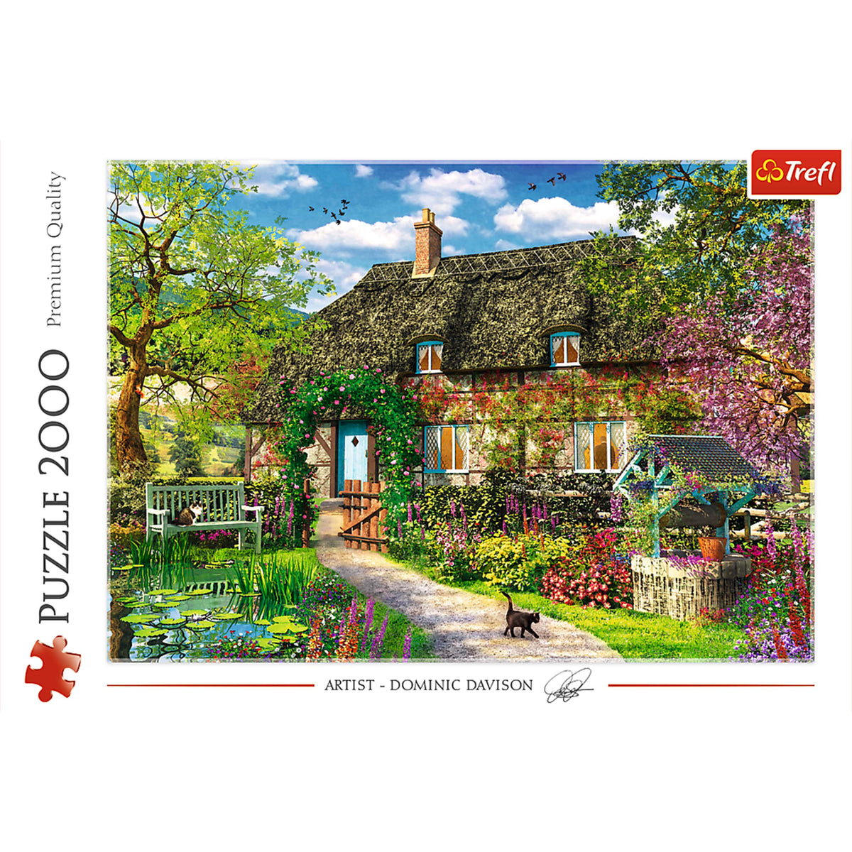 Red Country Cottage 2000 Piece Puzzle