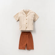 Striped Voyager Set-brown