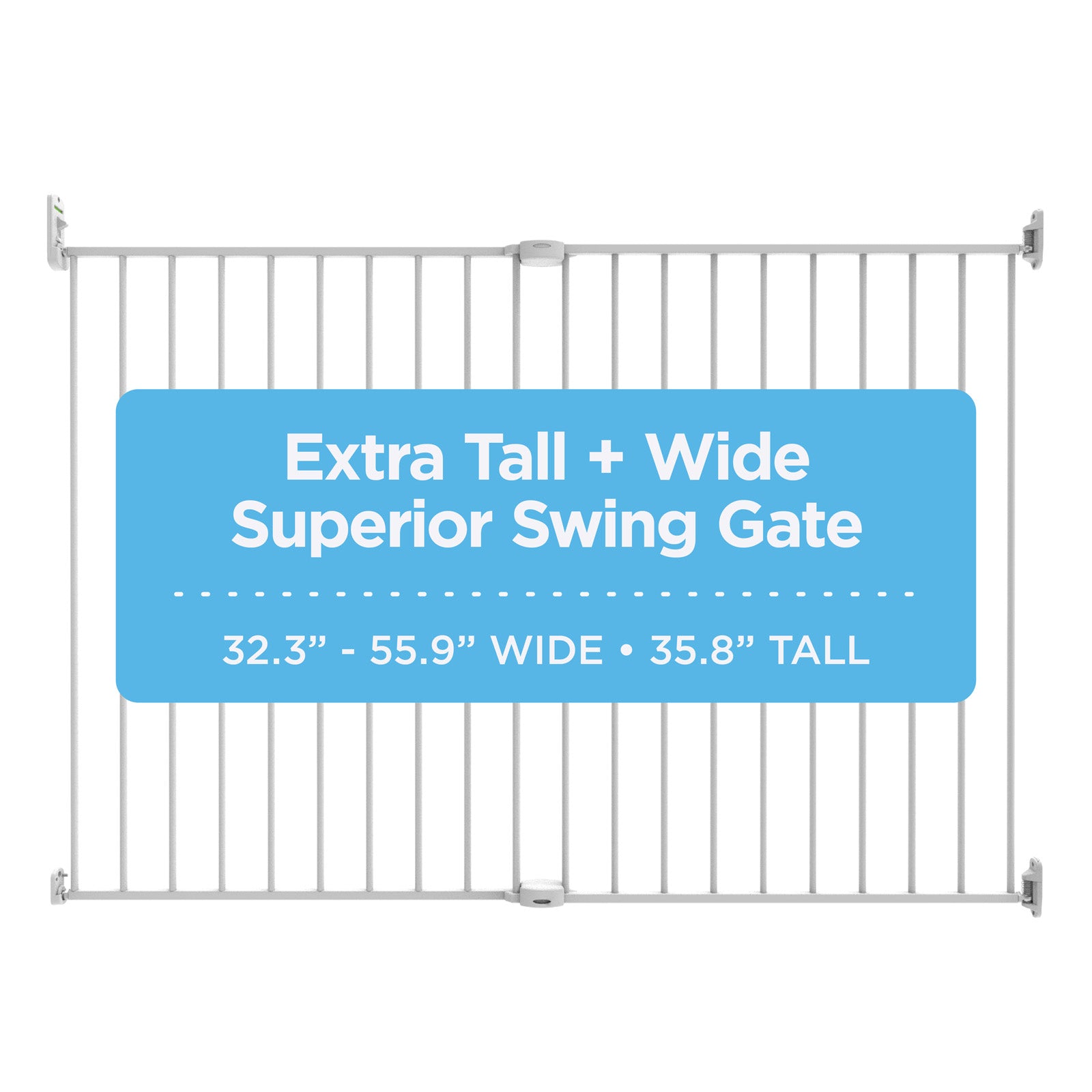 Superior Swing Baby Gate | Extra Wide & Extra Tall | 56" W X 36" H