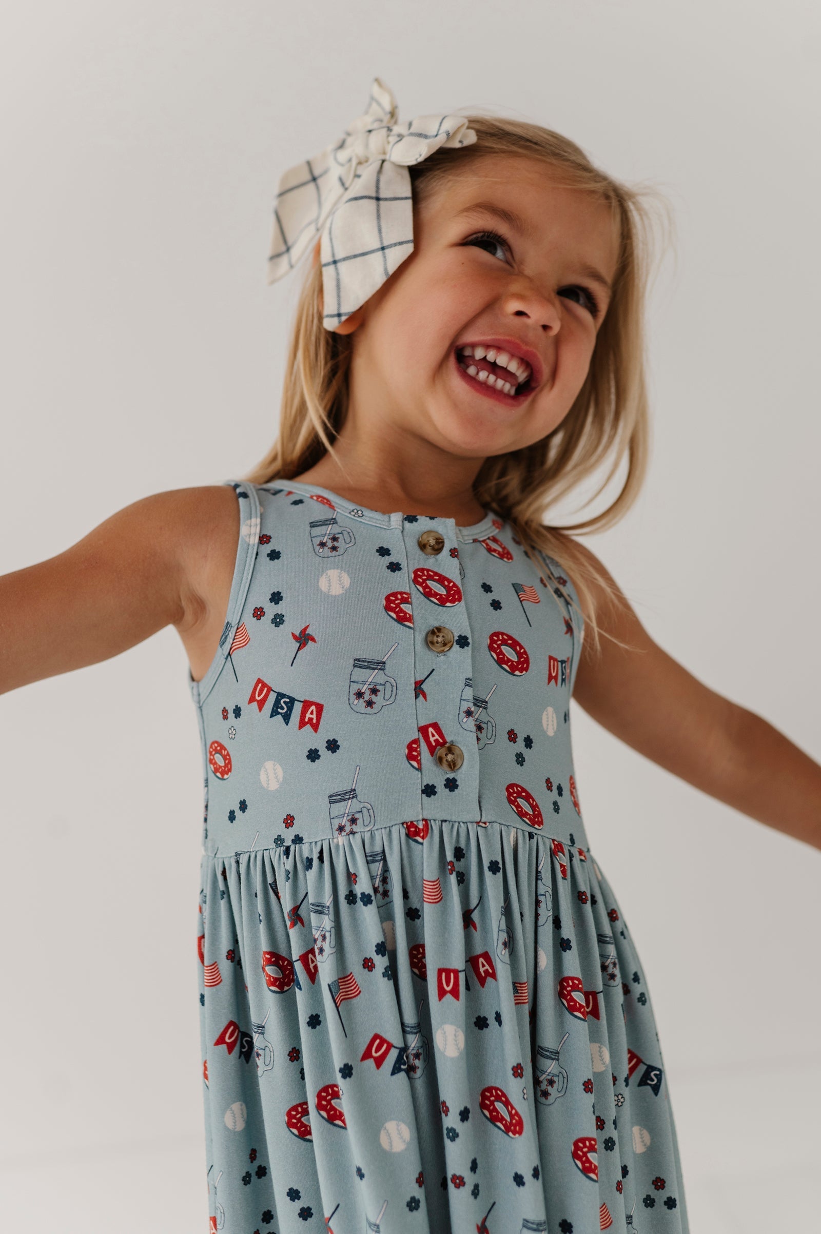 Girls Henley Tank Dress In Summer Usa