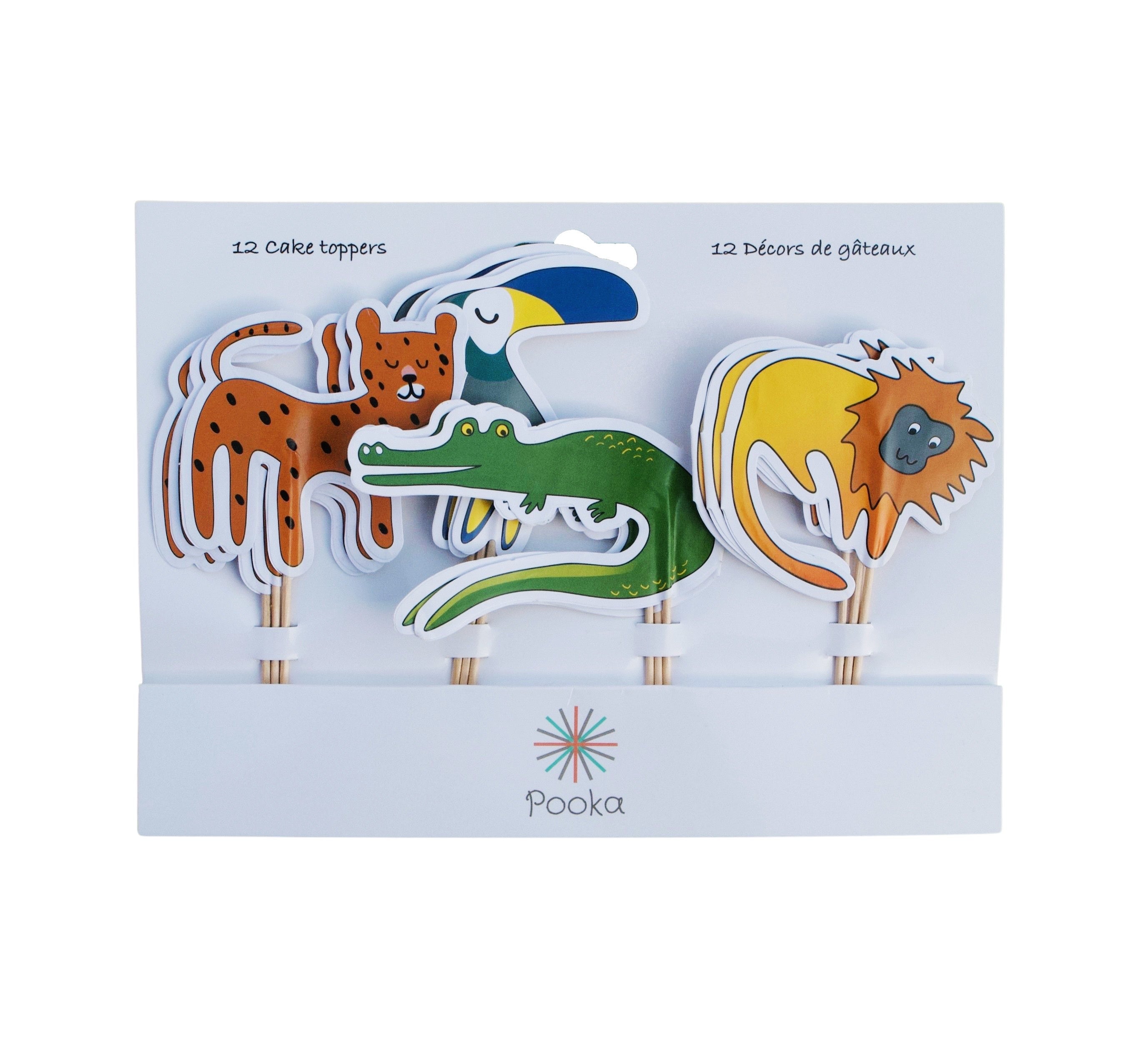 Tropical Animals Toppers (set Of 12)