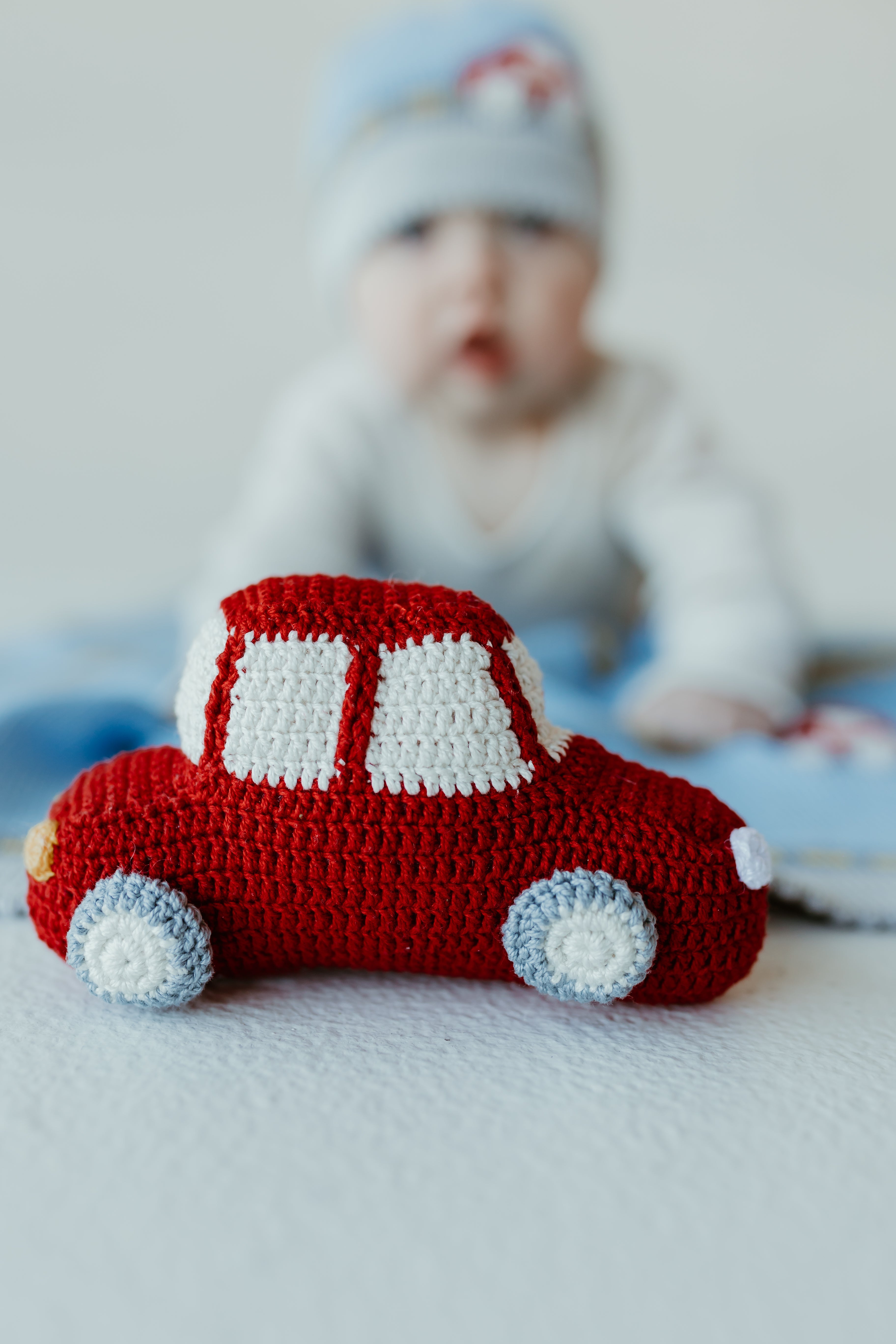 Crochet Red Car Toy