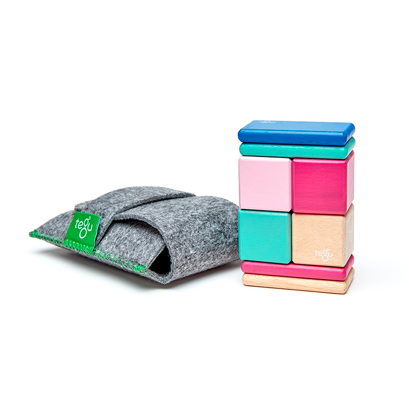 Original Pocket Pouch <br>magnetic Wooden Blocks <br>8 Pieces