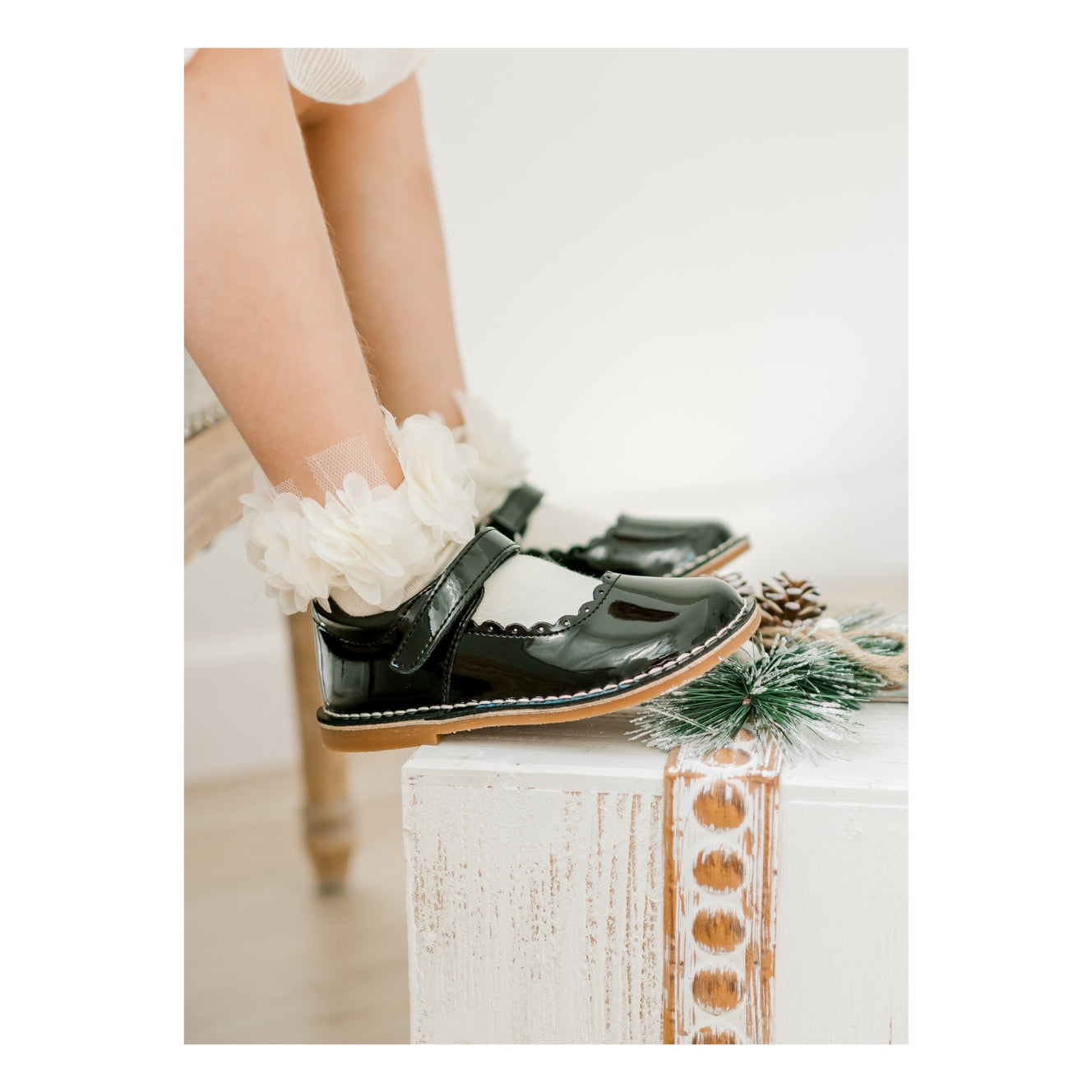 Caitlin Scalloped Patent Mary Jane