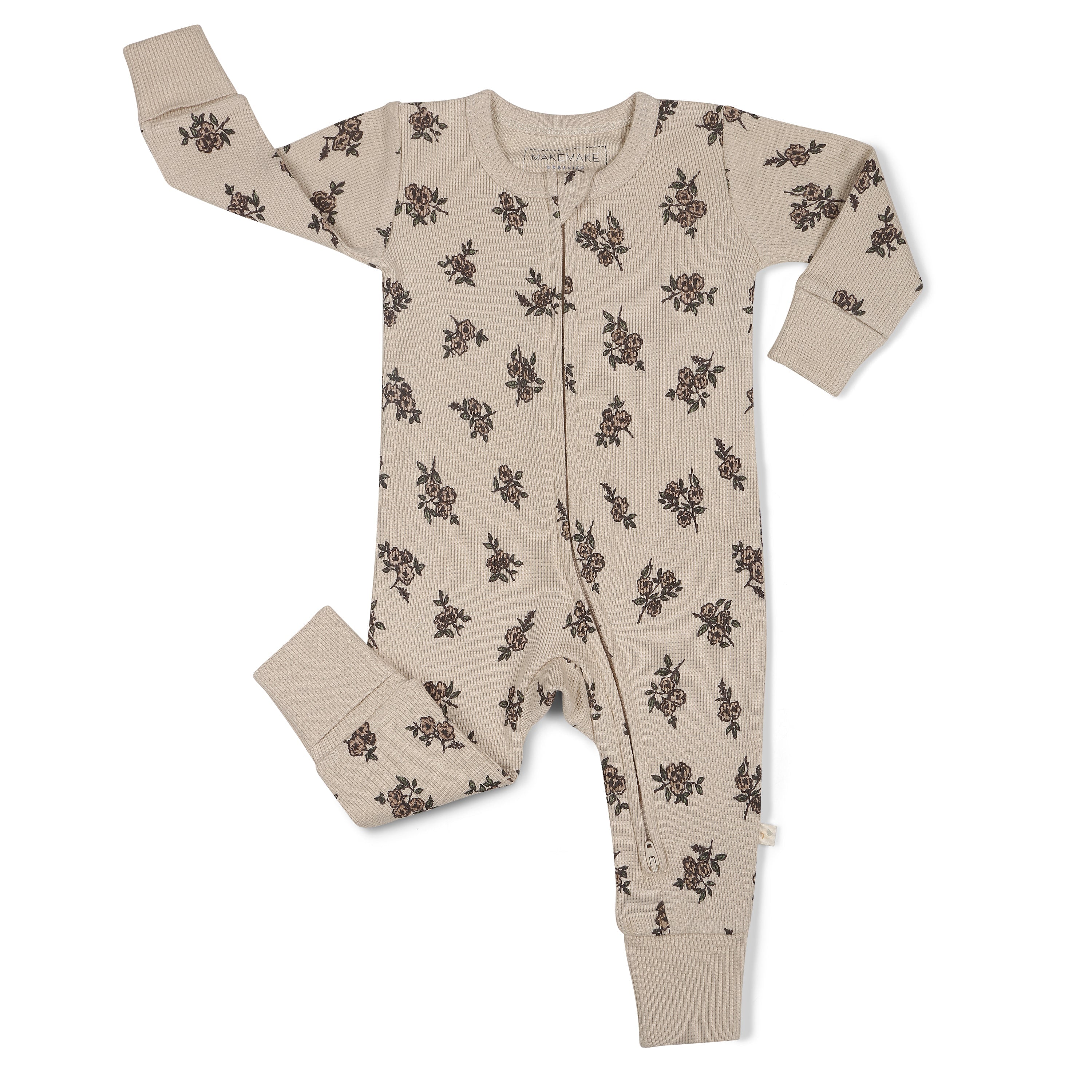 Organic 2-way Zip Romper - Posy