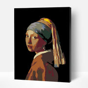 Girl With A Pearl Earring – Paint By Numbers Kit | Artwille | 14x18 Inch Canvas
