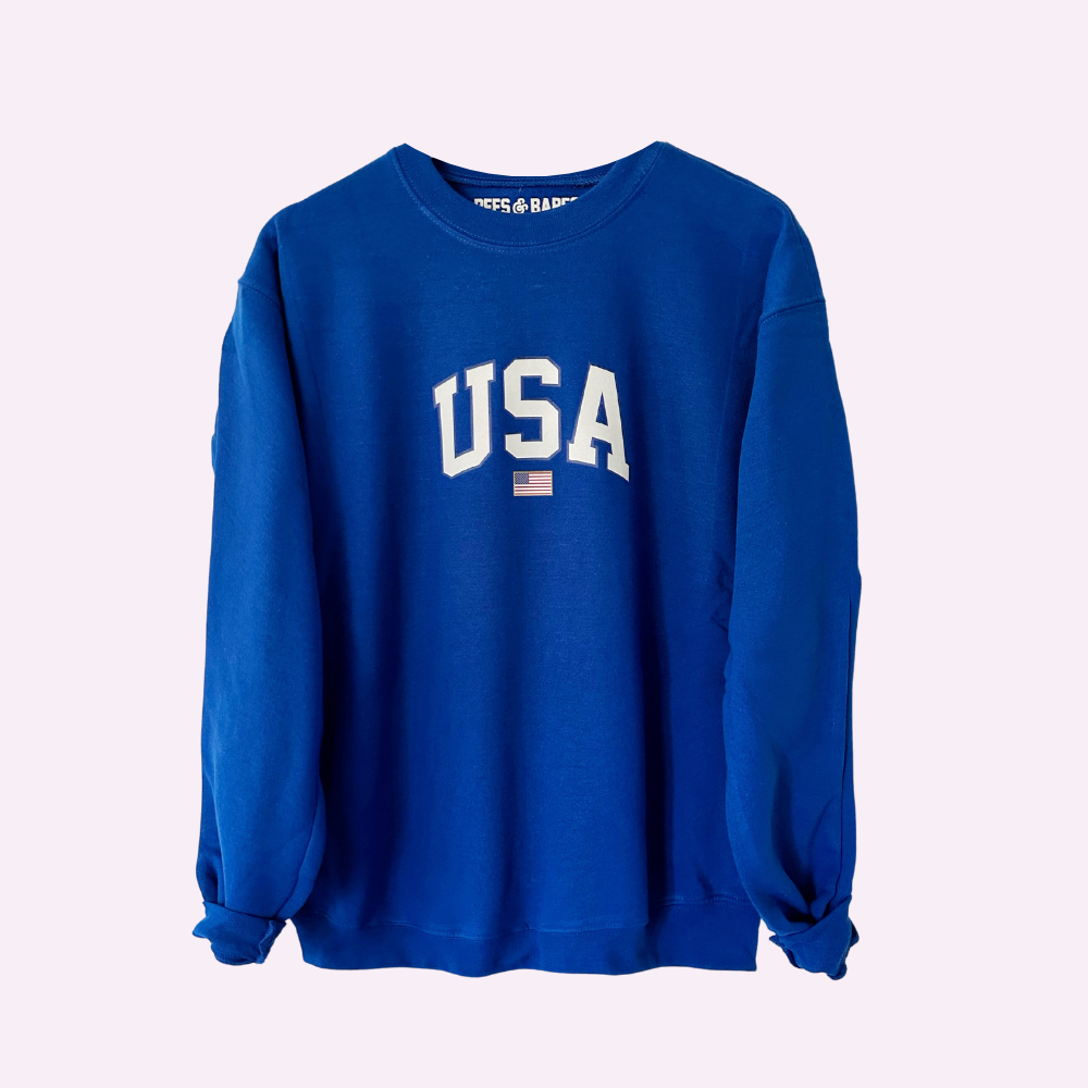 Usa Flag ♡ Adult Printed Sweatshirt